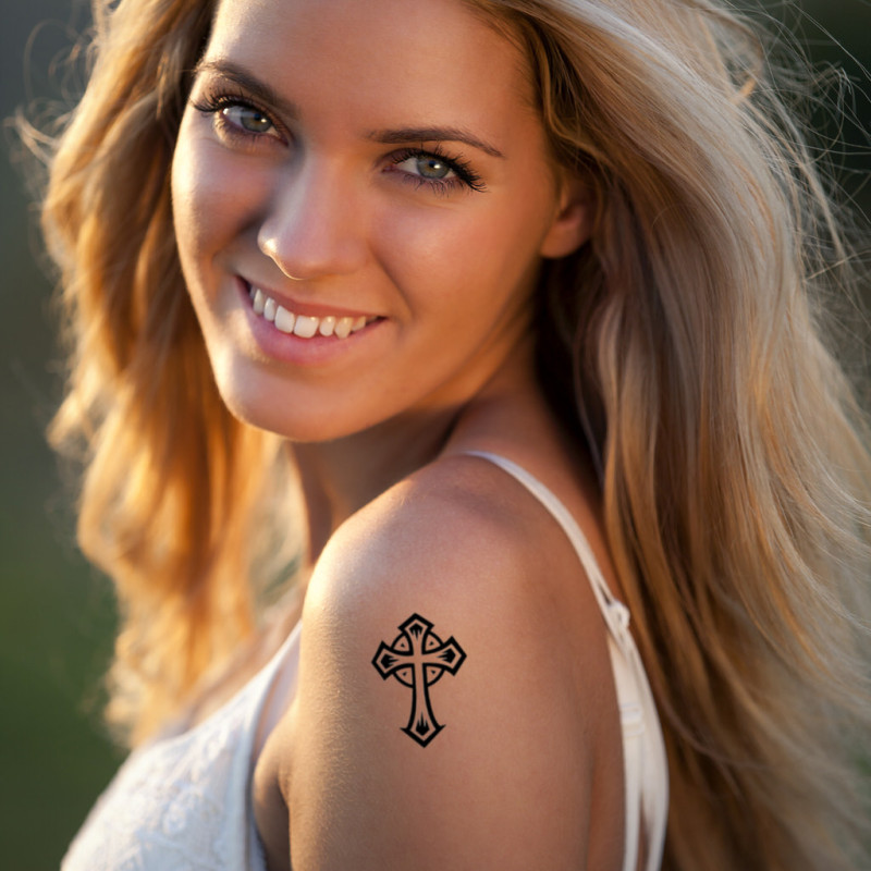 Long-Lasting Cross Tattoos, Waterproof, Temporary Tattoos Long-Lasting Cross Tattoos, Waterproof, Temporary Tattoos